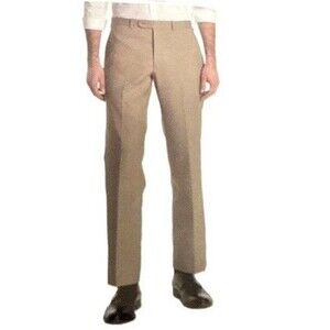 Jb Britches Men's Wool Blend Dress Slack Pants Tan Size 30X39 NWT
